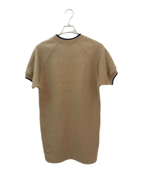 MaxMara（マックスマーラ）MaxMara (マックスマーラ) エンボスロゴワンピース ベージュ サイズ:36の古着・服飾アイテム