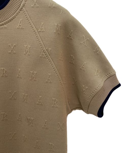 MaxMara（マックスマーラ）MaxMara (マックスマーラ) エンボスロゴワンピース ベージュ サイズ:36の古着・服飾アイテム