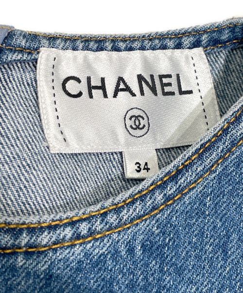CHANEL（シャネル）CHANEL (シャネル) デニムワンピース インディゴ サイズ:34の古着・服飾アイテム