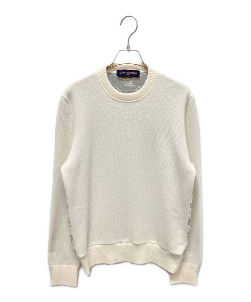 LOUIS VUITTON（ルイ ヴィトン）LOUIS VUITTON (ルイ ヴィトン) モノグラムカシミヤニット アイボリー サイズ:Sの古着・服飾アイテム