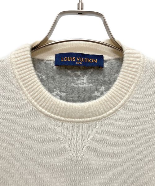 LOUIS VUITTON（ルイ ヴィトン）LOUIS VUITTON (ルイ ヴィトン) モノグラムカシミヤニット アイボリー サイズ:Sの古着・服飾アイテム