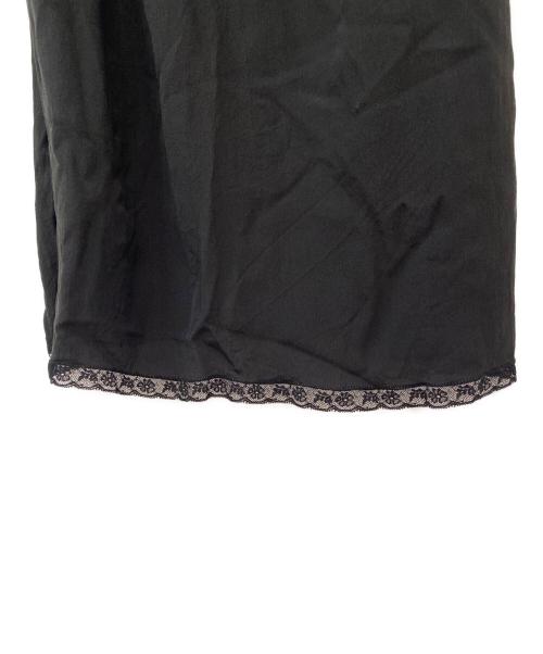 PRADA（プラダ）PRADA (プラダ) ロゴ刺繍ラメニットワンピース ブラック サイズ:36Sの古着・服飾アイテム