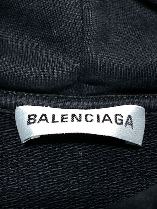 BALENCIAGA（バレンシアガ）BALENCIAGA (バレンシアガ) ワインポイントロゴパーカー ブラック サイズ:XSの古着・服飾アイテム