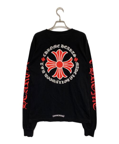 CHROME HEARTS（クロムハーツ）CHROME HEARTS (クロムハーツ) Red Cross L/S Tee ブラック サイズ:Mの古着・服飾アイテム