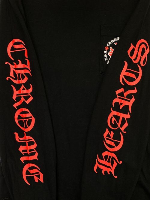 CHROME HEARTS（クロムハーツ）CHROME HEARTS (クロムハーツ) Red Cross L/S Tee ブラック サイズ:Mの古着・服飾アイテム