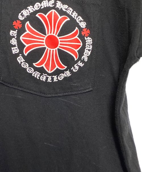CHROME HEARTS（クロムハーツ）CHROME HEARTS (クロムハーツ) Red Cross L/S Tee ブラック サイズ:Mの古着・服飾アイテム