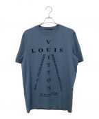 LOUIS VUITTONルイ ヴィトン）の古着「フロッキークロスロゴTシャツ」｜ネイビー