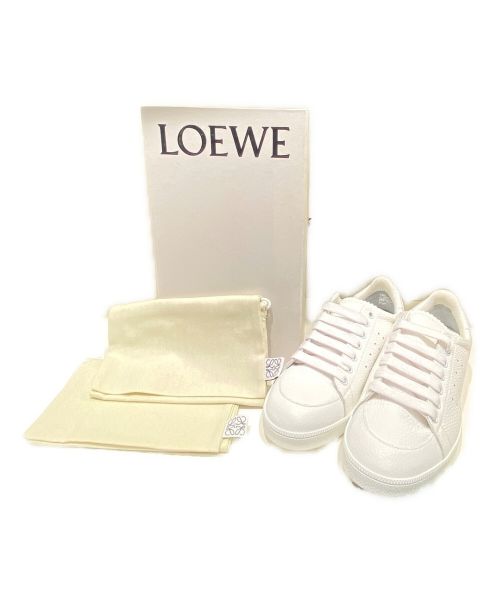 LOEWE（ロエベ）LOEWE (ロエベ) レザースニーカー ホワイト サイズ:39の古着・服飾アイテム