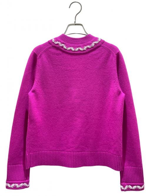 CHANEL（シャネル）CHANEL (シャネル) Coco Mark Button Cardigan パープル サイズ:34の古着・服飾アイテム