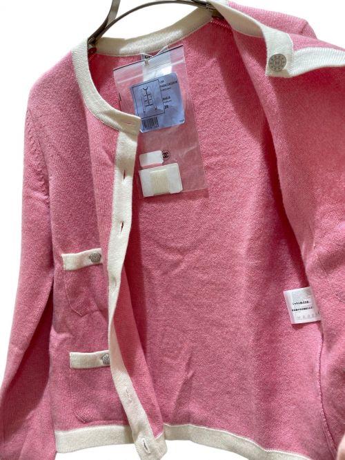 CHANEL（シャネル）CHANEL (シャネル) ココマークボタンカーディガン ピンク サイズ:36の古着・服飾アイテム