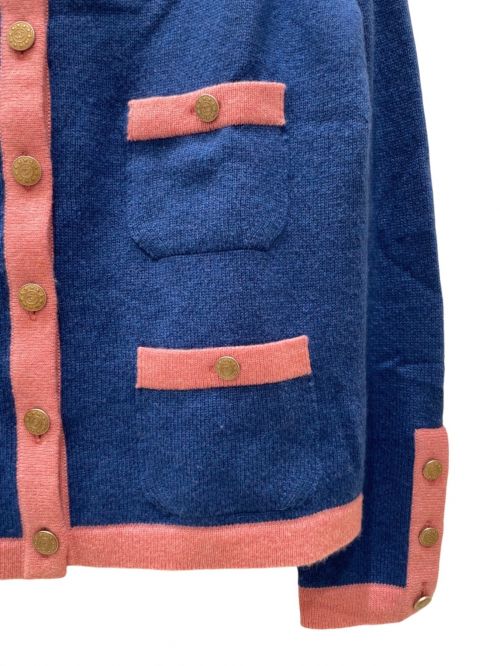 CHANEL（シャネル）CHANEL (シャネル) Coco Mark Button Cardigan ブルー サイズ:36の古着・服飾アイテム