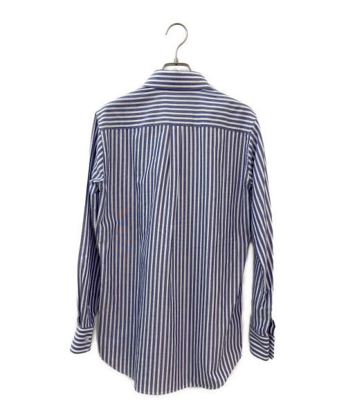 CELINE（セリーヌ）CELINE (セリーヌ) トリオンフストライプシャツ ブルー×ホワイト サイズ:34の古着・服飾アイテム