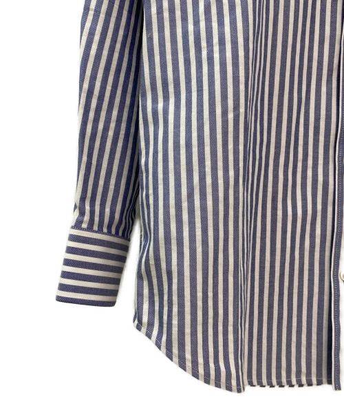 CELINE（セリーヌ）CELINE (セリーヌ) トリオンフストライプシャツ ブルー×ホワイト サイズ:34の古着・服飾アイテム
