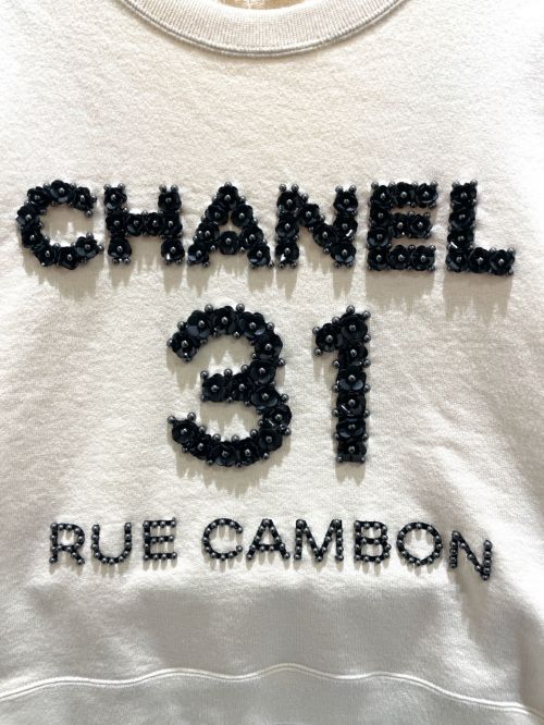 CHANEL（シャネル）CHANEL (シャネル) camellia sweatshirt ベージュ サイズ:Mの古着・服飾アイテム