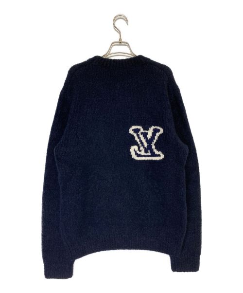 LOUIS VUITTON（ルイ ヴィトン）LOUIS VUITTON (ルイ ヴィトン) インタルシアクルーネックニット ネイビー サイズ:XLの古着・服飾アイテム