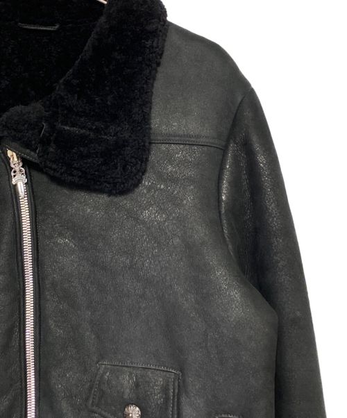CHROME HEARTS（クロムハーツ）CHROME HEARTS (クロムハーツ) ムートンジャケット ブラック サイズ:Lの古着・服飾アイテム