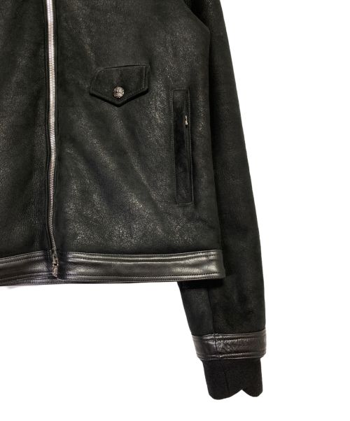 CHROME HEARTS（クロムハーツ）CHROME HEARTS (クロムハーツ) ムートンジャケット ブラック サイズ:Lの古着・服飾アイテム