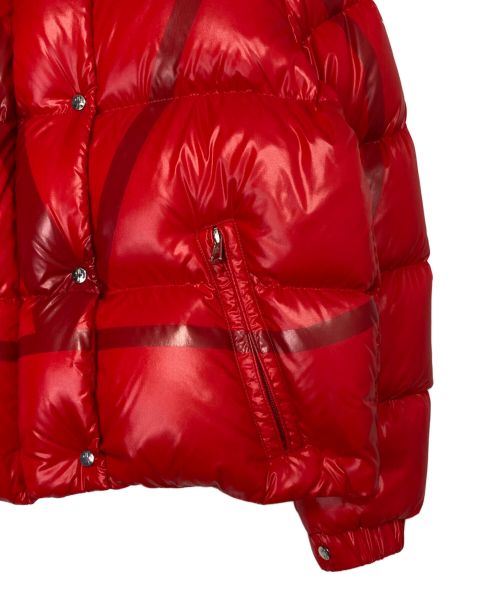 MONCLER（モンクレール）MONCLER (モンクレール) VALENTINO (ヴァレンティノ) ダウンジャケット レッド サイズ:38の古着・服飾アイテム