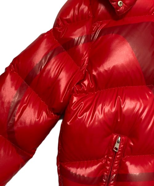 MONCLER（モンクレール）MONCLER (モンクレール) VALENTINO (ヴァレンティノ) ダウンジャケット レッド サイズ:38の古着・服飾アイテム