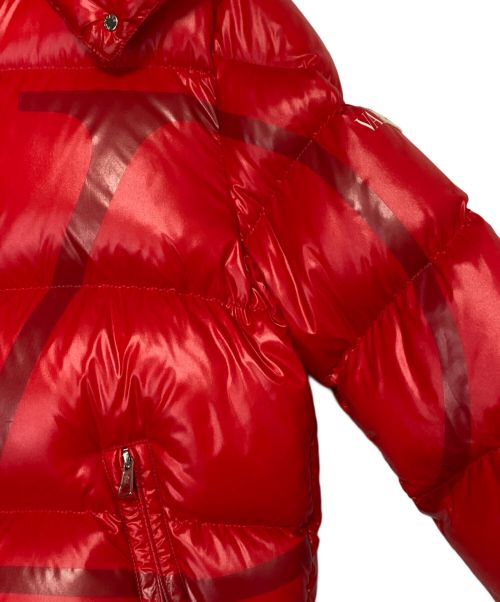 MONCLER（モンクレール）MONCLER (モンクレール) VALENTINO (ヴァレンティノ) ダウンジャケット レッド サイズ:38の古着・服飾アイテム