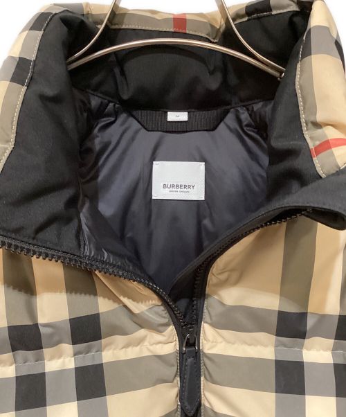 BURBERRY LONDON（バーバリーロンドン）BURBERRY LONDON (バーバリーロンドン) Nova Check Down Jacket（ノヴァチェックダウンジャケット） ベージュ サイズ:Mの古着・服飾アイテム