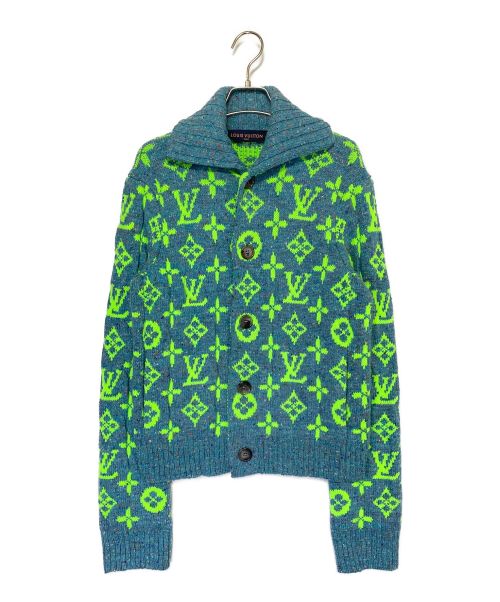 LOUIS VUITTON（ルイ ヴィトン）LOUIS VUITTON (ルイ ヴィトン) モノグラムシグネチャーカーディガン スカイブルー サイズ:XSの古着・服飾アイテム
