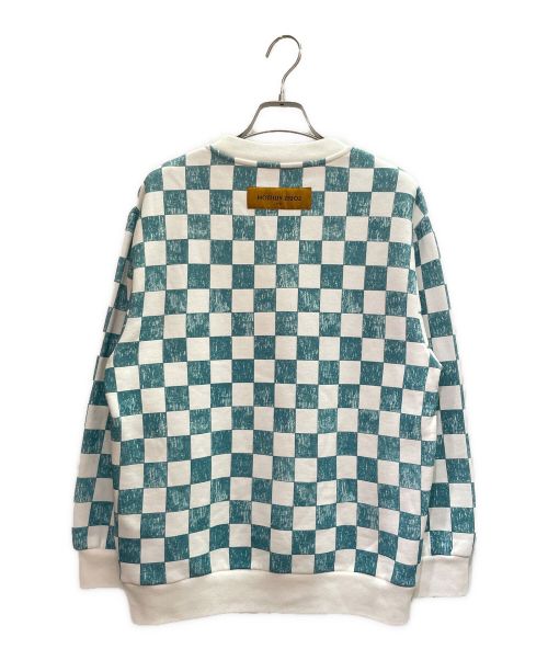 LOUIS VUITTON（ルイ ヴィトン）LOUIS VUITTON (ルイ ヴィトン) ダミエ プリントスウェット ブルー×ホワイト サイズ:XSの古着・服飾アイテム