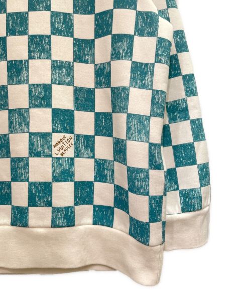LOUIS VUITTON（ルイ ヴィトン）LOUIS VUITTON (ルイ ヴィトン) ダミエ プリントスウェット ブルー×ホワイト サイズ:XSの古着・服飾アイテム