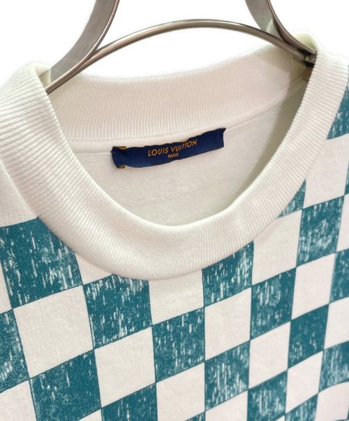 LOUIS VUITTON（ルイ ヴィトン）LOUIS VUITTON (ルイ ヴィトン) ダミエ プリントスウェット ブルー×ホワイト サイズ:XSの古着・服飾アイテム
