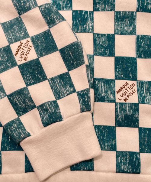 LOUIS VUITTON（ルイ ヴィトン）LOUIS VUITTON (ルイ ヴィトン) ダミエ プリントスウェット ブルー×ホワイト サイズ:XSの古着・服飾アイテム