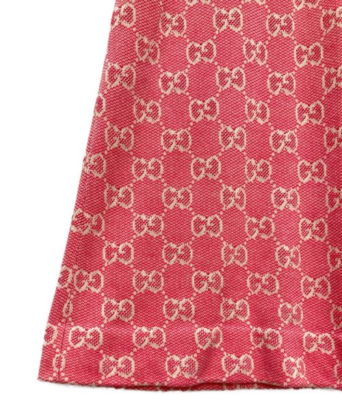GUCCI（グッチ）GUCCI (グッチ) GGジャカードコットンニット ピンク サイズ:Mの古着・服飾アイテム