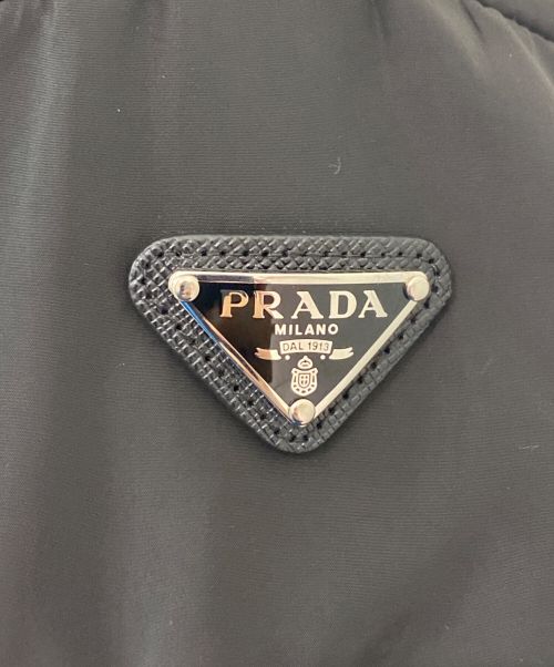 PRADA（プラダ）PRADA (プラダ) プレート付ナイロンジャケット ブラック サイズ:40の古着・服飾アイテム