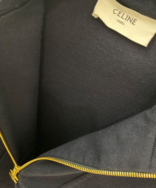 CELINE（セリーヌ）CELINE (セリーヌ) ダブルフェイスカシミヤトリオンフハーフジップ ネイビー サイズ:34の古着・服飾アイテム