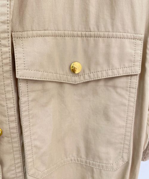 CELINE（セリーヌ）CELINE (セリーヌ) シャツワンピース ベージュ サイズ:40の古着・服飾アイテム