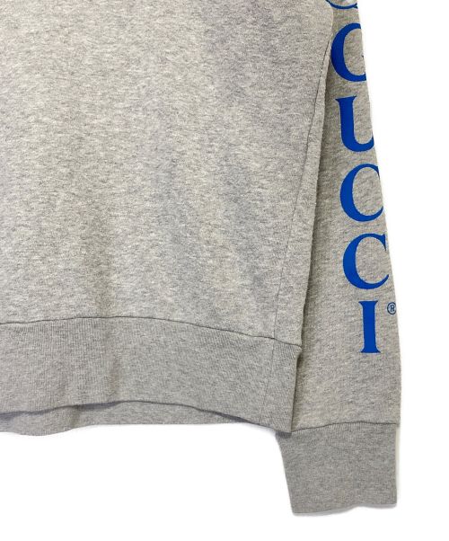 GUCCI（グッチ）GUCCI (グッチ) アームロゴドラゴンエンブロイダリーパーカー グレー サイズ:XSの古着・服飾アイテム
