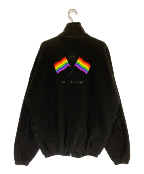 BALENCIAGA（バレンシアガ）BALENCIAGA (バレンシアガ) バックロゴフリースジャケット ブラック サイズ:XSの古着・服飾アイテム