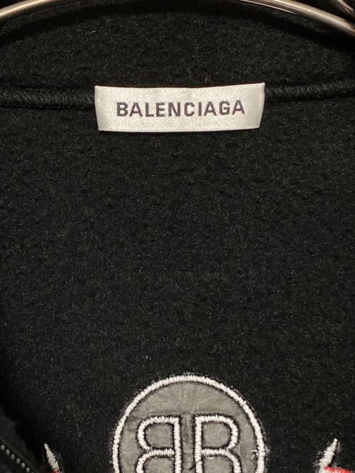 BALENCIAGA（バレンシアガ）BALENCIAGA (バレンシアガ) バックロゴフリースジャケット ブラック サイズ:XSの古着・服飾アイテム
