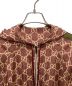 中古・古着 GUCCI (グッチ) GGスプリームプリントシルクジャケット ブラウン サイズ:XS：90000円