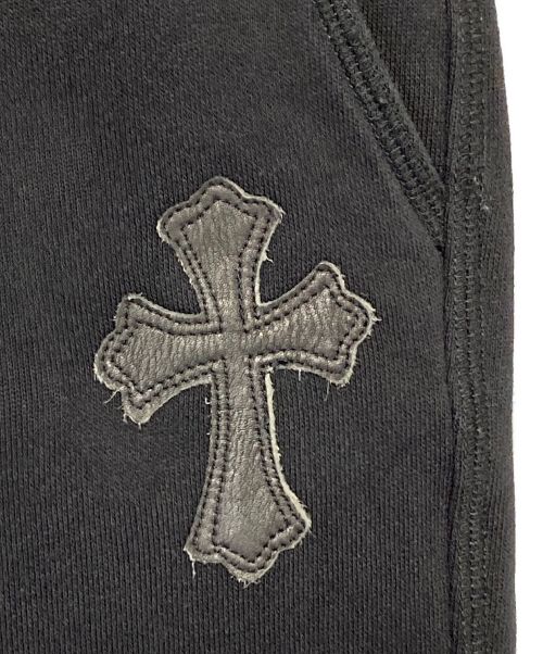 CHROME HEARTS（クロムハーツ）CHROME HEARTS (クロムハーツ) クロスパッチスウェットパンツ ブラック サイズ:-の古着・服飾アイテム