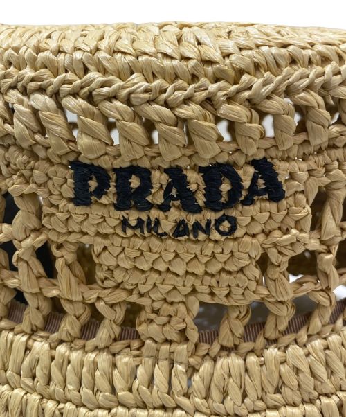 PRADA（プラダ）PRADA (プラダ) ストローバケットハット ベージュ サイズ:Mの古着・服飾アイテム