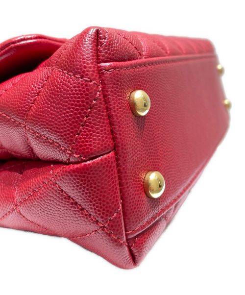 CHANEL（シャネル）CHANEL (シャネル) マトラッセ トップハンドルチェーンショルダーバッグ レッド サイズ:-の古着・服飾アイテム
