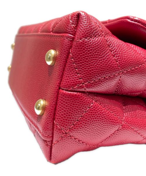CHANEL（シャネル）CHANEL (シャネル) マトラッセ トップハンドルチェーンショルダーバッグ レッド サイズ:-の古着・服飾アイテム