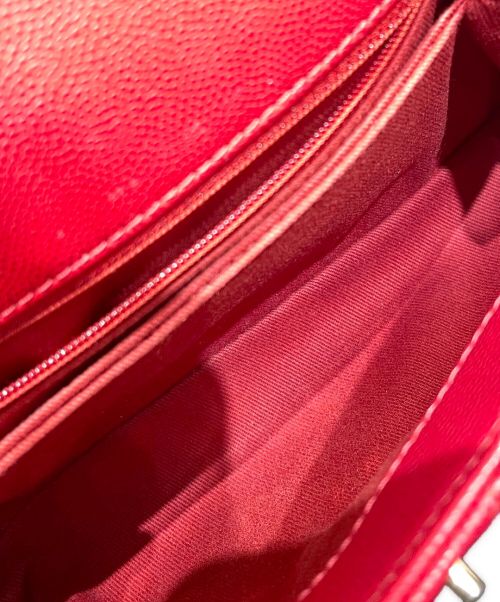 CHANEL（シャネル）CHANEL (シャネル) マトラッセ トップハンドルチェーンショルダーバッグ レッド サイズ:-の古着・服飾アイテム