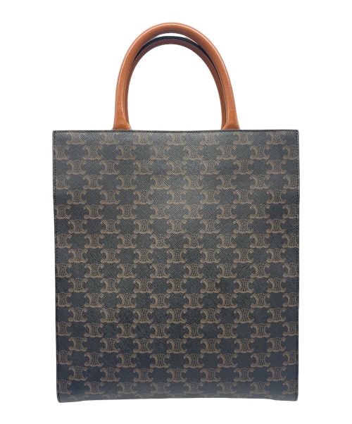 CELINE（セリーヌ）CELINE (セリーヌ) バーティカルカバ トリオンフ トートバッグ スモール ブラウン サイズ:スモールの古着・服飾アイテム