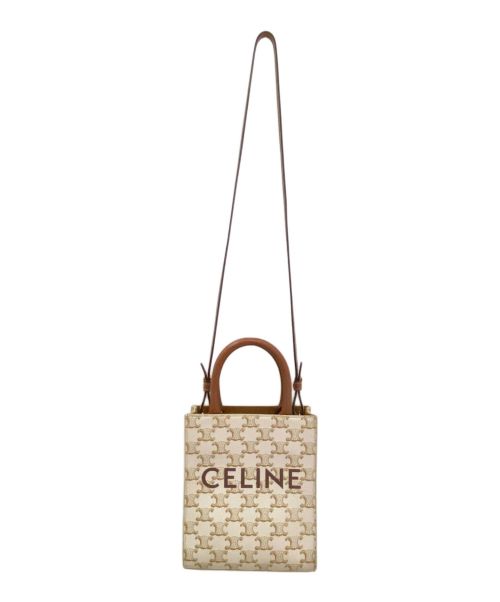 CELINE（セリーヌ）CELINE (セリーヌ) ミニバーティカルカバ ホワイト サイズ:ミニの古着・服飾アイテム