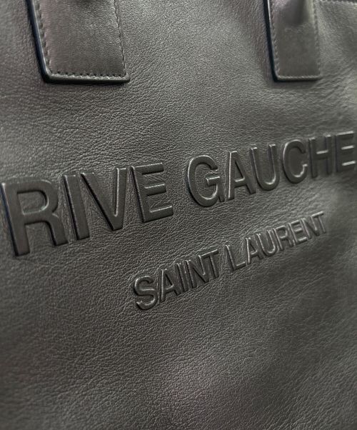 Saint Laurent Paris（サンローランパリ）Saint Laurent Paris (サンローランパリ) リヴ ゴーシュ レザー トートバッグ ブラックの古着・服飾アイテム