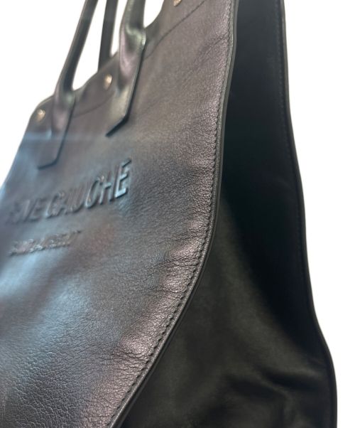 Saint Laurent Paris（サンローランパリ）Saint Laurent Paris (サンローランパリ) リヴ ゴーシュ レザー トートバッグ ブラックの古着・服飾アイテム