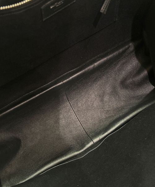 Saint Laurent Paris（サンローランパリ）Saint Laurent Paris (サンローランパリ) リヴ ゴーシュ レザー トートバッグ ブラックの古着・服飾アイテム