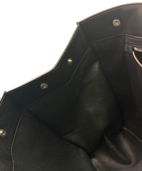 Saint Laurent Paris（サンローランパリ）Saint Laurent Paris (サンローランパリ) リヴ ゴーシュ レザー トートバッグ ブラックの古着・服飾アイテム