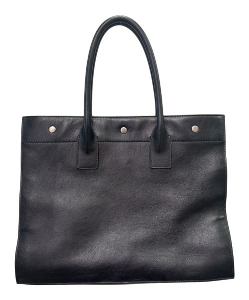 Saint Laurent Paris（サンローランパリ）Saint Laurent Paris (サンローランパリ) リヴ ゴーシュ レザー トートバッグ ブラックの古着・服飾アイテム